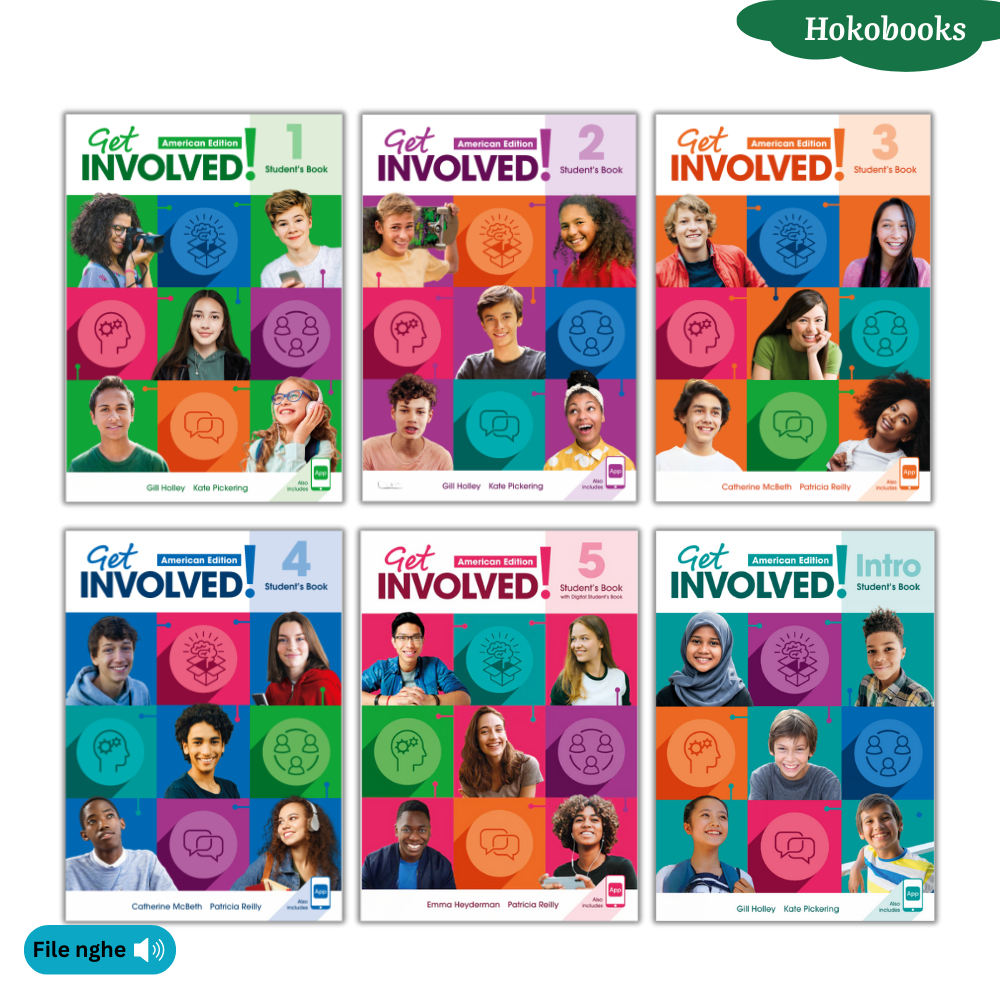 Sách - Get Involved (American English) - 6 level (KHÔNG CO CODE) - Bản in lazer tặng kèm file nghe