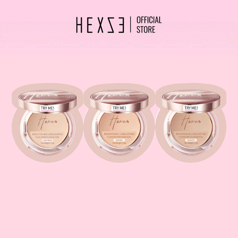 MẪU DÙNG THỬ 3 GÓI cushion cấp ẩm kiềm dầu lâu trôi HEXZE 0,2gx3