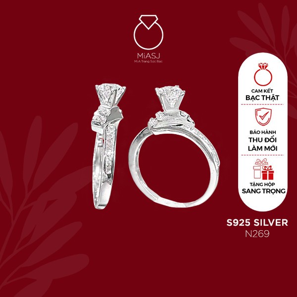 Nhẫn bạc Ý Italy S925 cao cấp xi Kim Mã N269 | Mi.A Trang sức bạc
