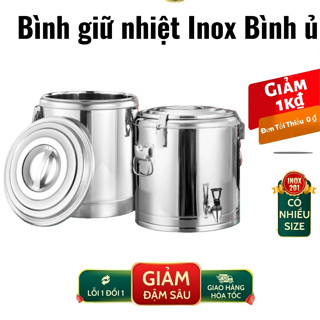  Bình giữ nhiệt Inox Bình ủ dung tích lớn thùng Có vòi NHUẬN PHÁT và không có vòi 10L-50L 