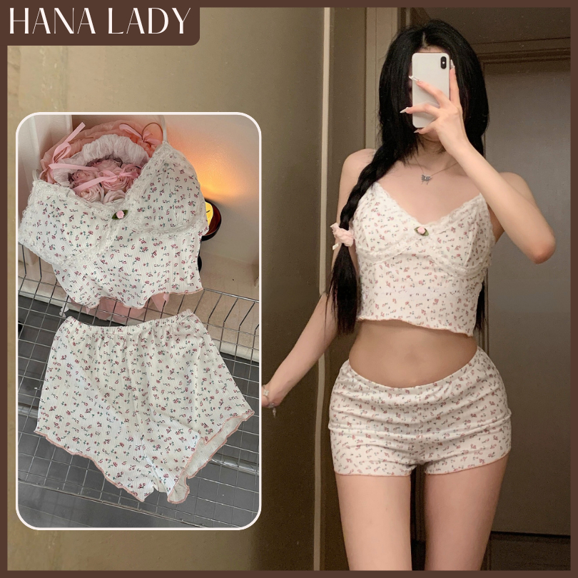 Đồ Ngủ Nữ - Bộ Ngủ 2 Dây Hoa Nhí Phong Cách Y2K Sexy Gợi Cảm VN583 | BigBuy360 - bigbuy360.vn