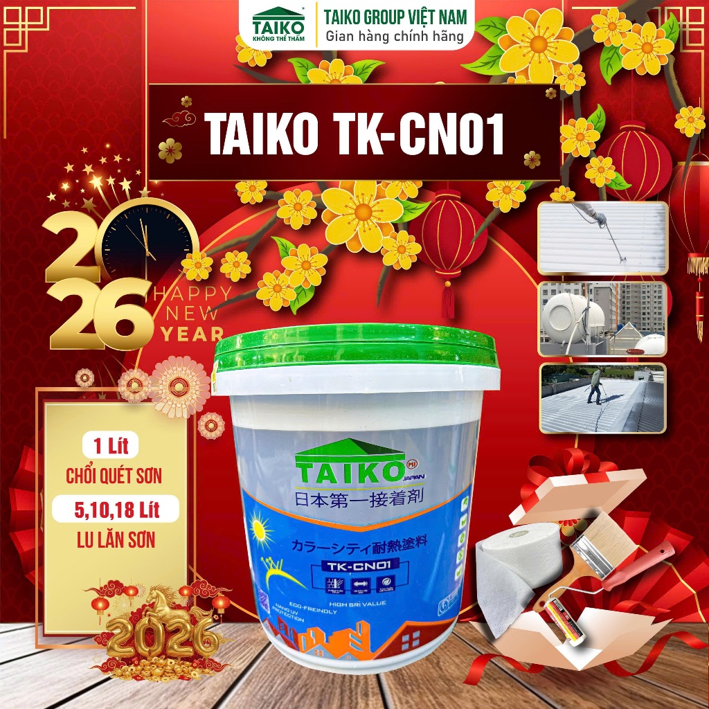 [10L / 18L] Sơn Chống Nóng TAIKO CN01 - Chống Nóng Tường Nhà, Mái Tôn, Tấm Lợp, Téc Nước Inox