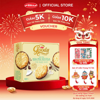  Bánh Quy Bibica Goody Premium 228g Dừa Socola Hạnh Nhân Thơm Ngon Cao Cấp Quà Tặng 