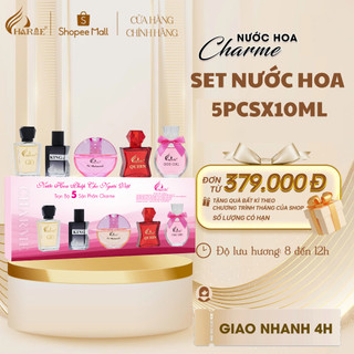   MẪU MỚI  Bộ Nước Hoa Mini CHARME 10ml 5 Chai Dạng Chấm Set Cho Nam Và Nữ Tiện Dụng 