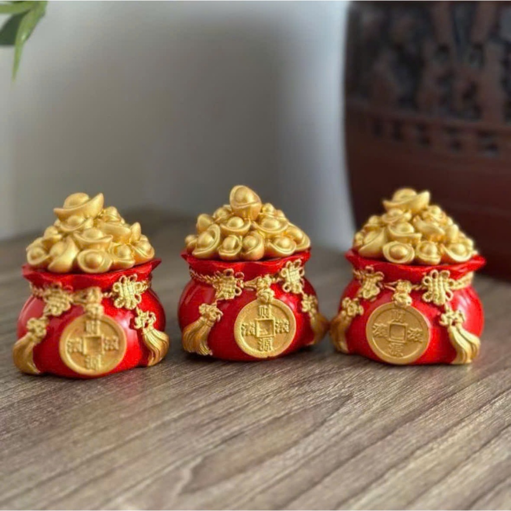 Combo 3 Hũ Muối Gạo Tài Lộc May Mắn Bày Bàn Thờ Thần Tài , Lọ Đựng Gạo , Muối , Nước