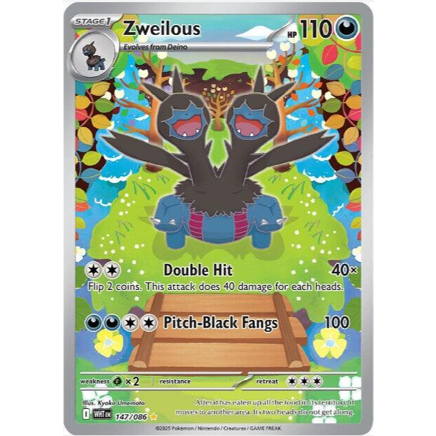 [Thẻ bài Pokemon TCG] Zweilous - 145/086 - Illustration Rare