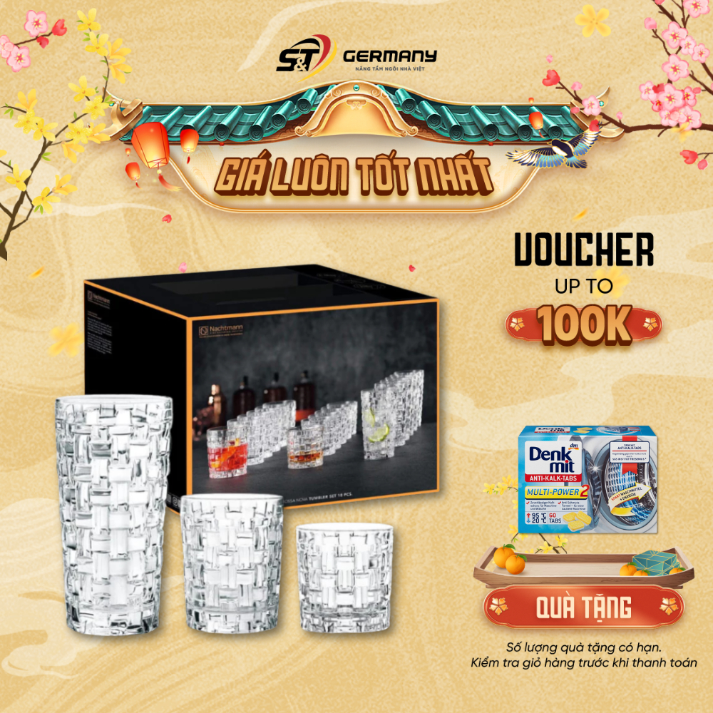 HCM Bộ 18 Cốc Nachtmann Bossa Nova , Bộ Cốc Sang Trọng Cao Cấp GermanySnT 290019