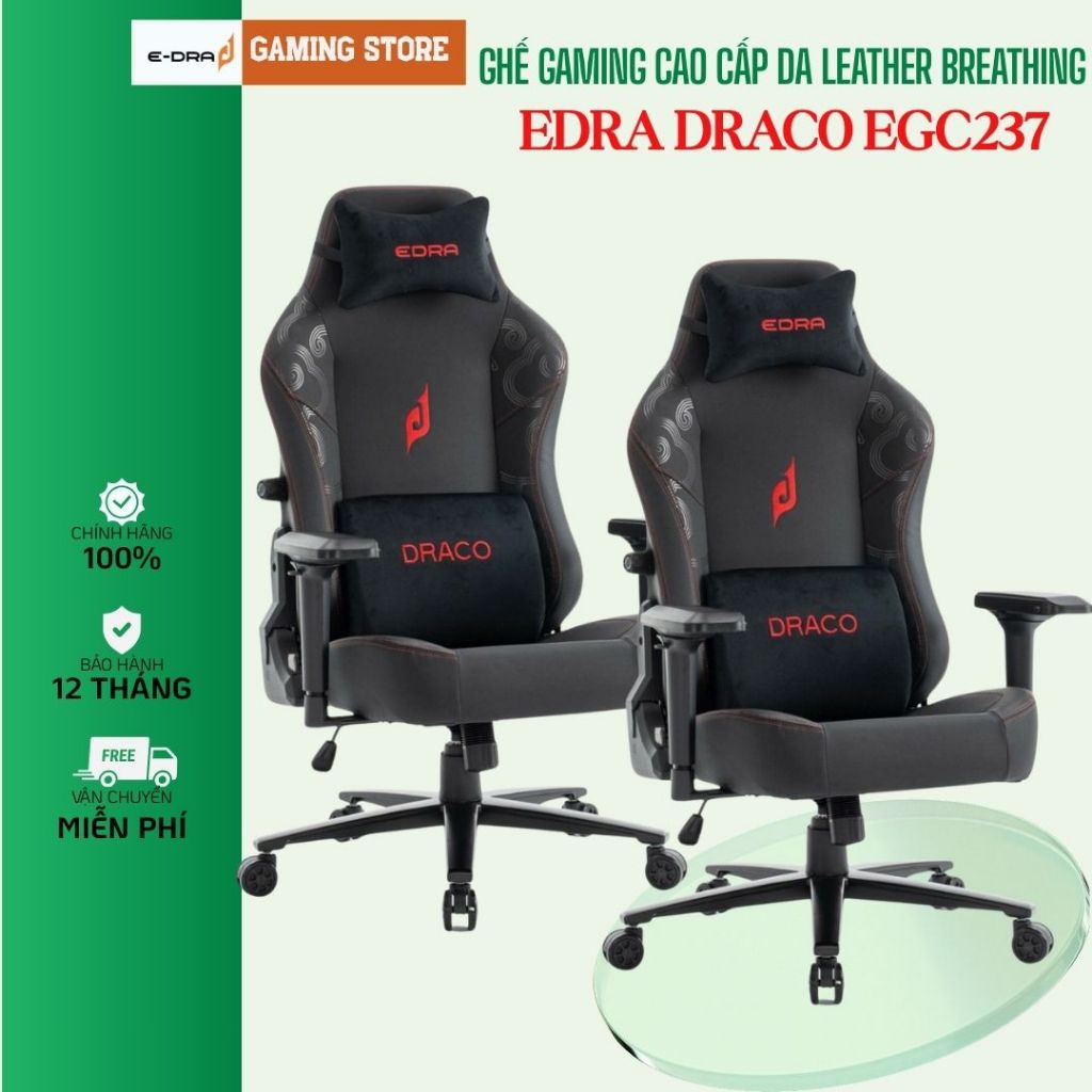 Ghế Chơi Game E-Dra Draco EGC237/EGC2029 LUX Thiết Kế Độc Quyền - Bảo Hành Chính hãng