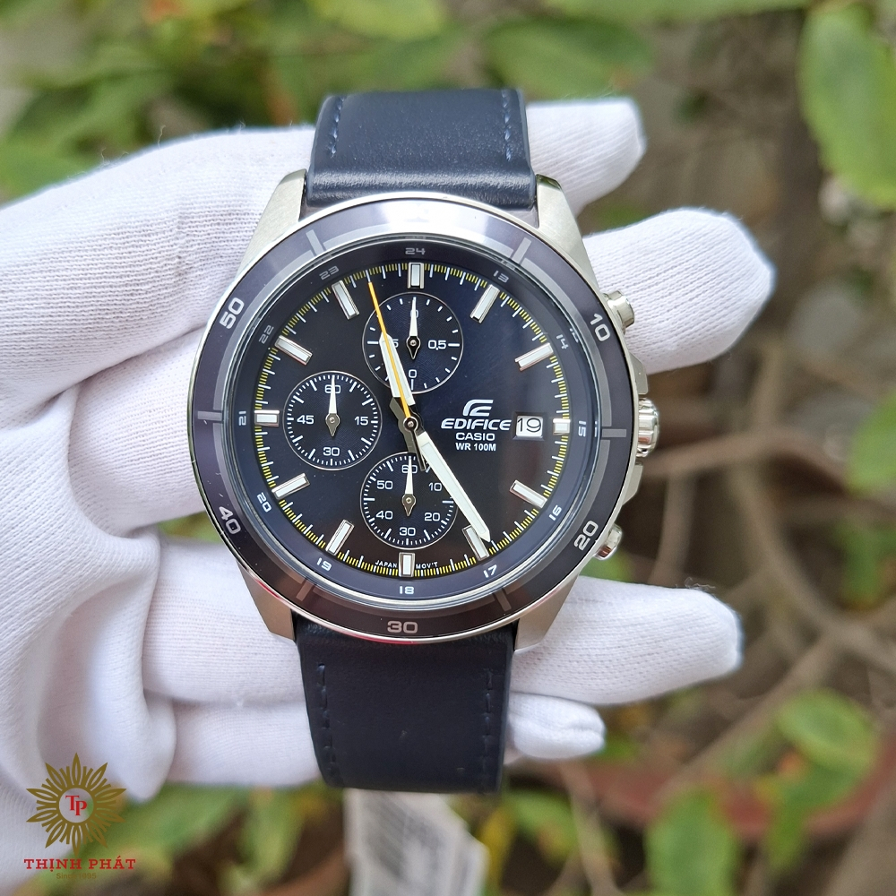[CHÍNH HÃNG Có Logo Công Ty] Đồng Hồ Nam ED.IFI.CE EFR-526L-2C Chronograph nam Case 43.8mm - Kính Cứ