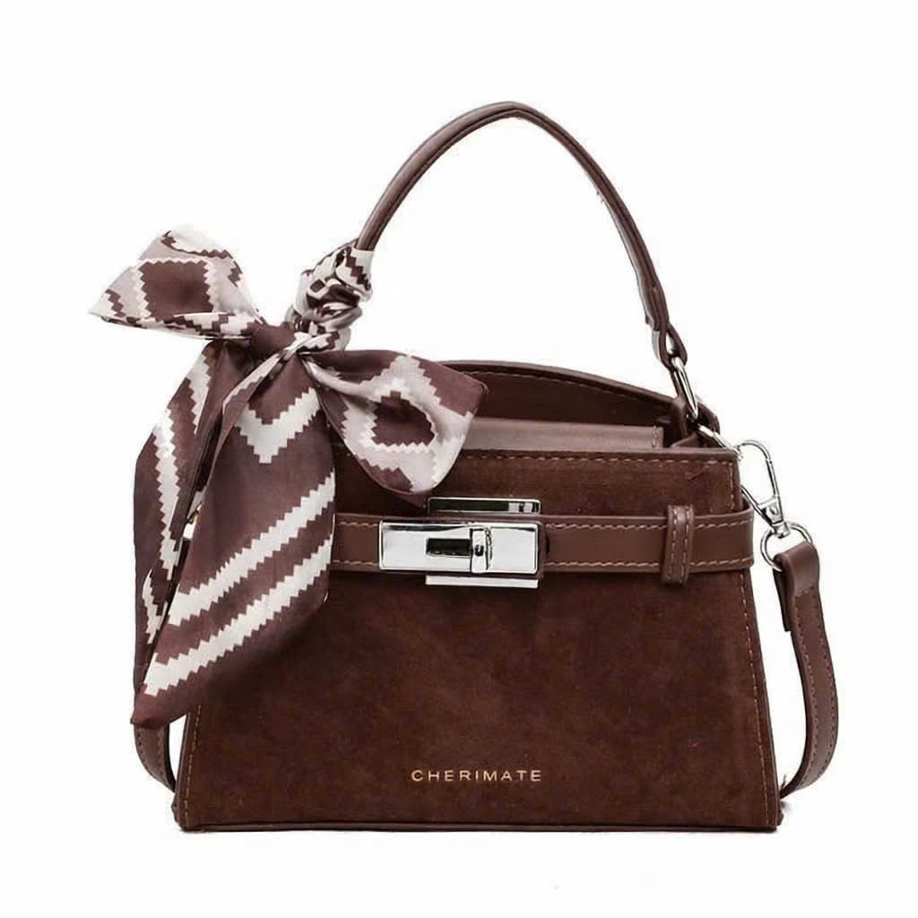 Túi xách nữ, túi đeo vai phong cách vintage Hàn Quốc kèm khăn badanna, form hộp, phối đồ sang Đăng Túi DK456 | BigBuy360 - bigbuy360.vn