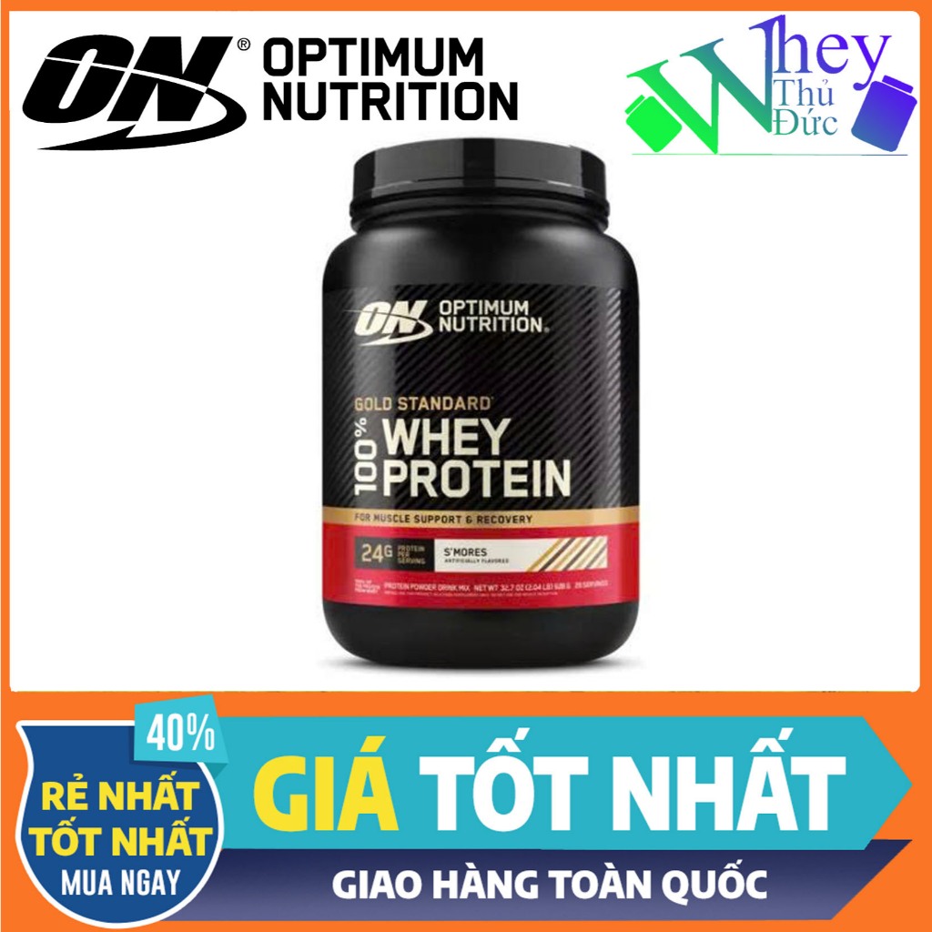 Optimum Nutrition Gold Standard Whey 100% 2lbs Vanilla – Whey Protein Tăng Cơ Hương Dâu