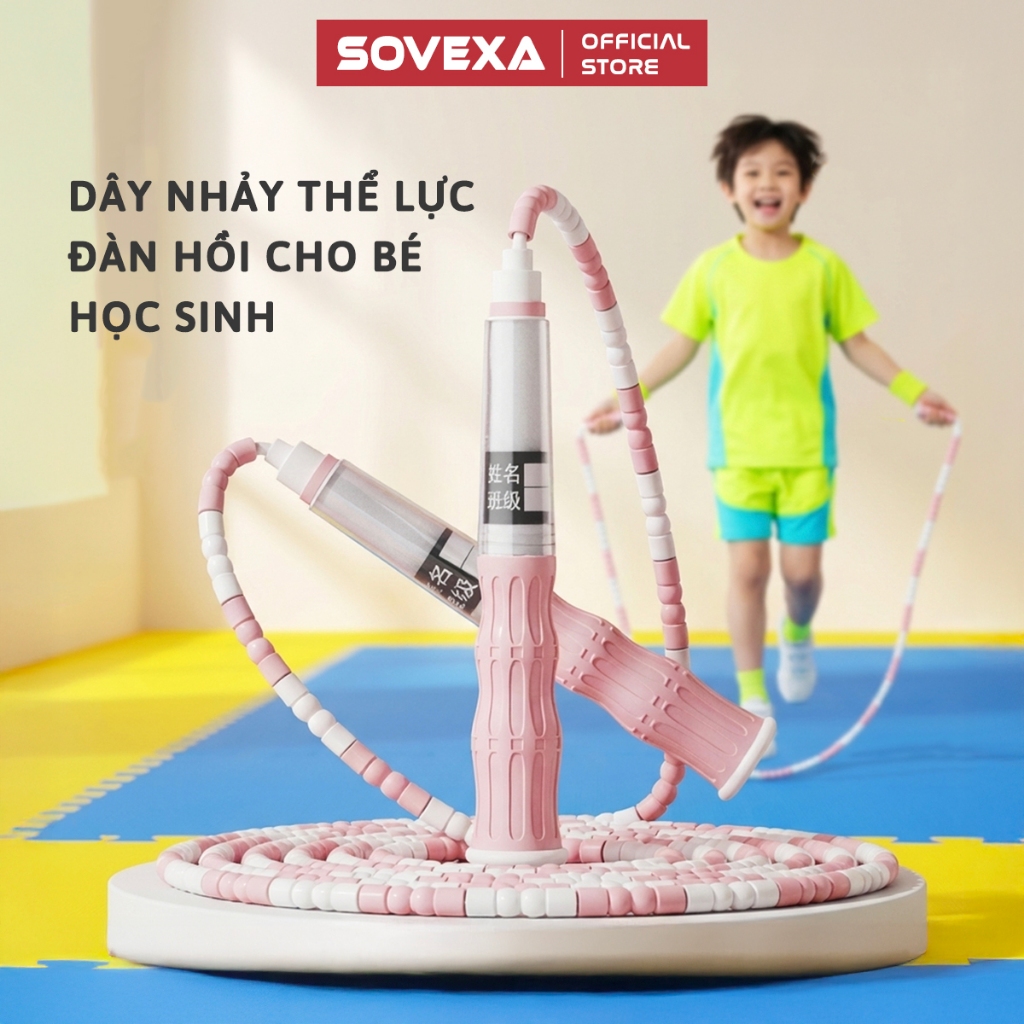 Dây Nhảy Luyện Tập Thể Lực Cho Bé Điều Chỉnh Độ Dài SOVEXA Dây Tập Thể Dục Hỗ Trợ Tăng Chiều Cao