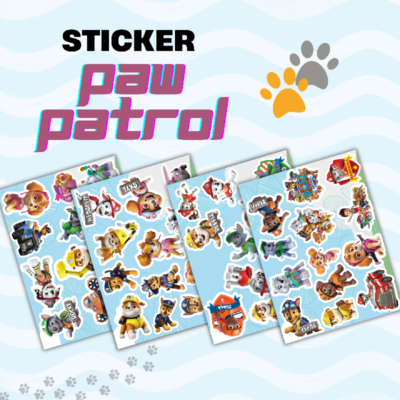 50 cái sticker paw Patrol Hình dán phim hoạt hình Đội tuần tra chó nghiệp vụ PAW Patrol ngộ nghĩnh d