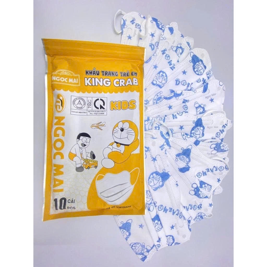 THÙNG 600 CHIẾC KHẨU TRANG KF95 CHO BÉ CON CUA, PHÙ HỢP BÉ 5- 12 tuổi