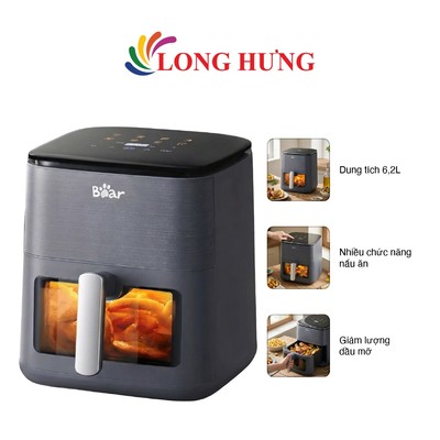 Nồi chiên không dầu Bear 6 lít AF-4H16k - Hàng chính hãng