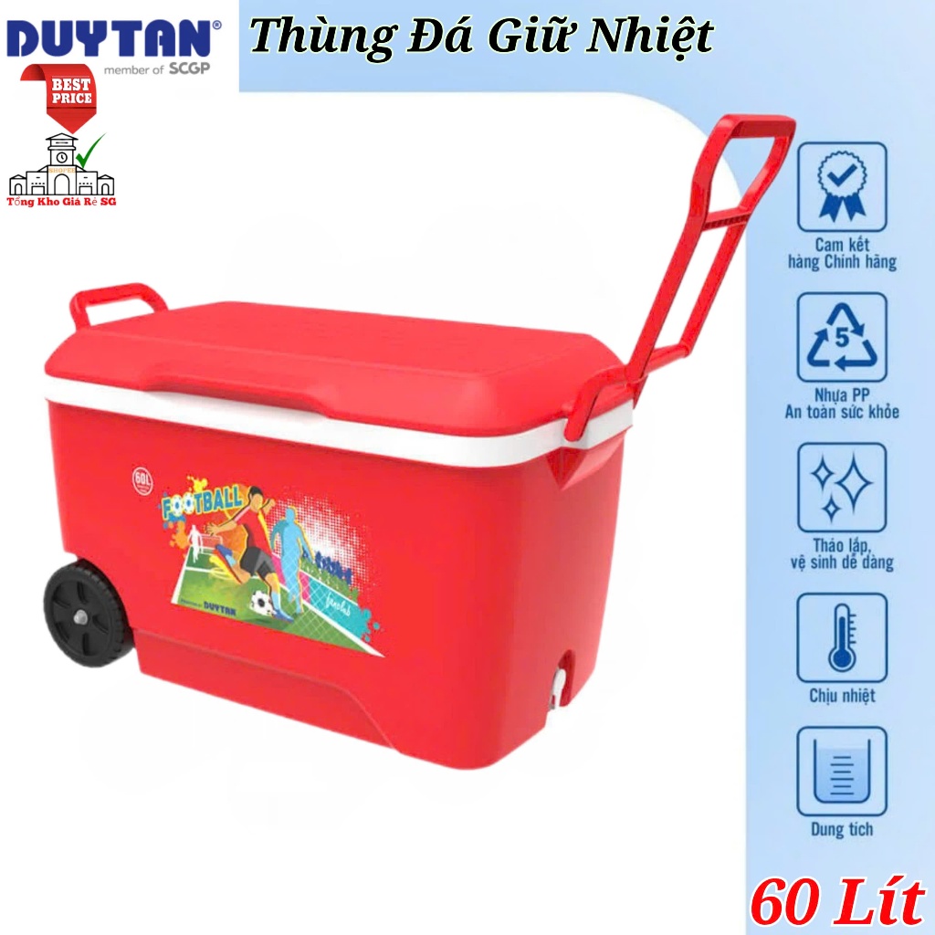 💥Thùng Đá 60 Lít DUY TÂN Nhựa PP, Công Nghệ PU Foam, Giữ Lạnh Đến 24 giờ, An Toàn Vệ Sinh Thực Phẩm💥