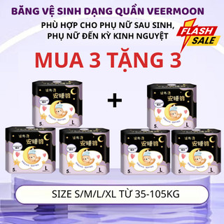 【MUA 3 TẶNG 3 FREESHIP】 Băng vệ sinh dạng quần VEERMOON size S/M/L/XL kháng khuẩn, chống tràn dùng cho phụ nữ sau sinh