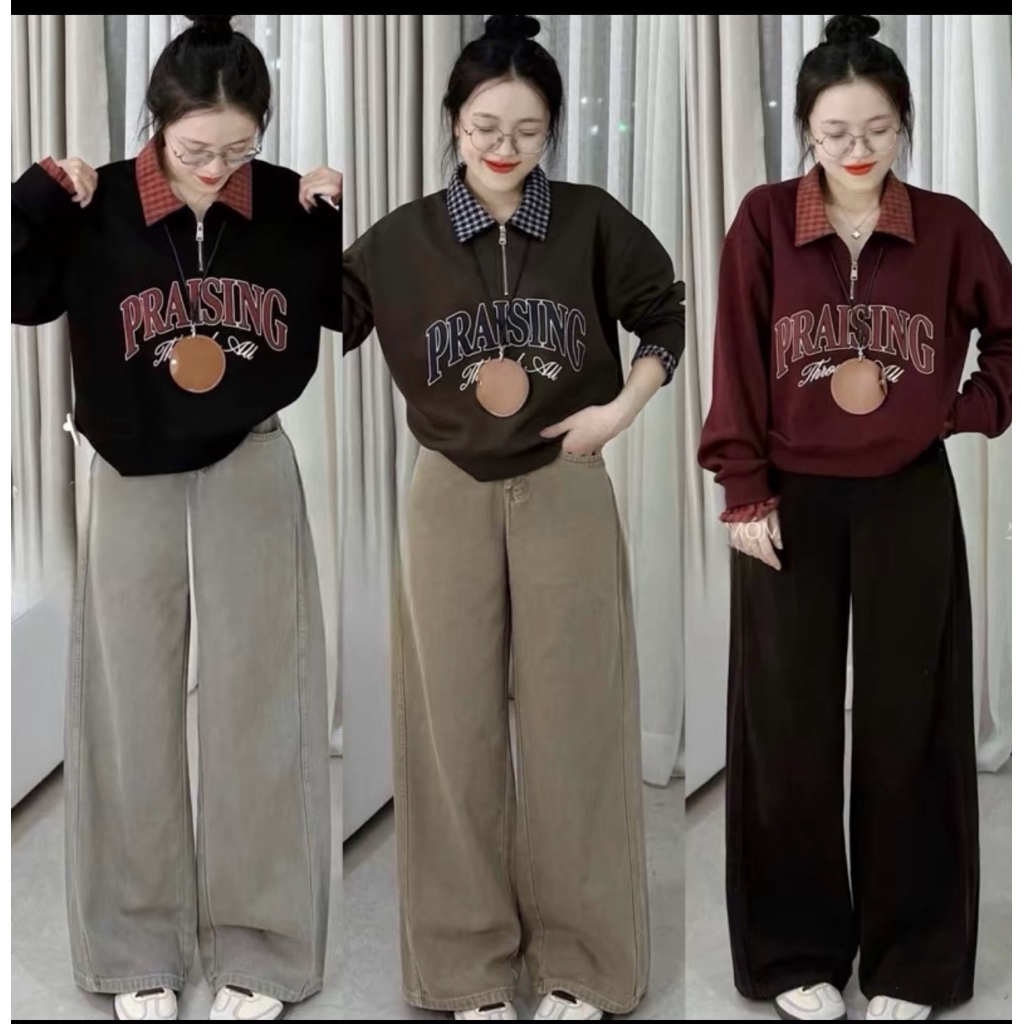 HAP(S-2Xl)Quần jeans suông mềm lai bản cuốn có 3 tông màu  với  2 chiều dài 95cm và 103cm P11