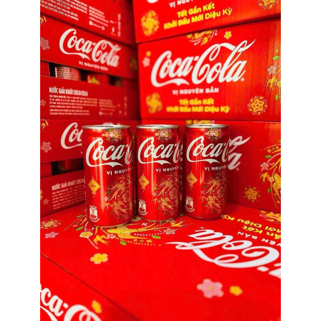 Thùng 24 lon x 235ml nước ngọt coca cola xuân 2026