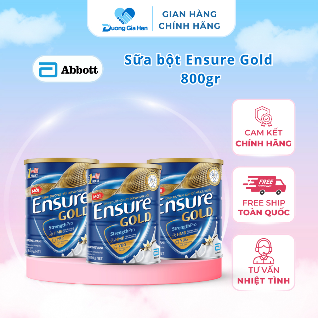 Sữa Bột Ensure Gold hương vani, 400g/800g