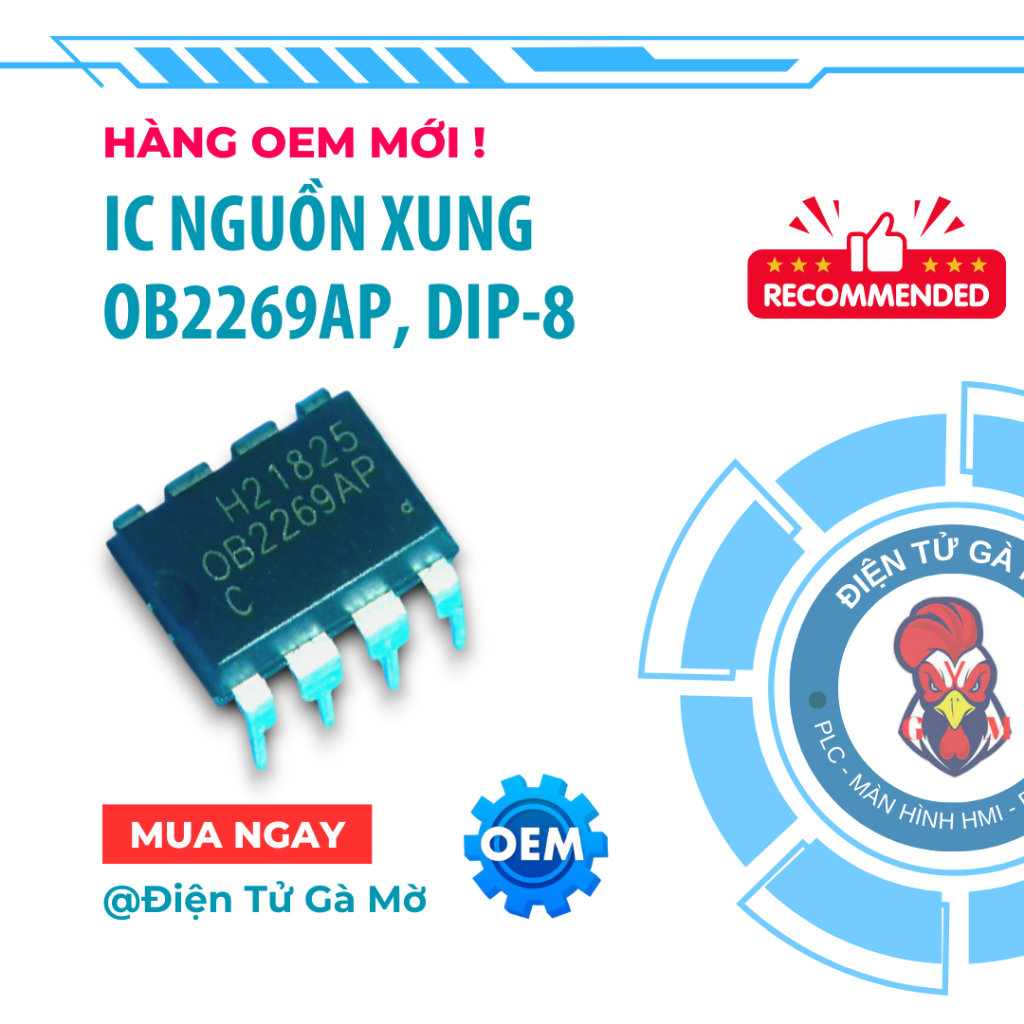 [1 CON] IC Nguồn Xung Cắm, OB2269AP OB2269 2269 DIP-8, Hàng OEM Mới
