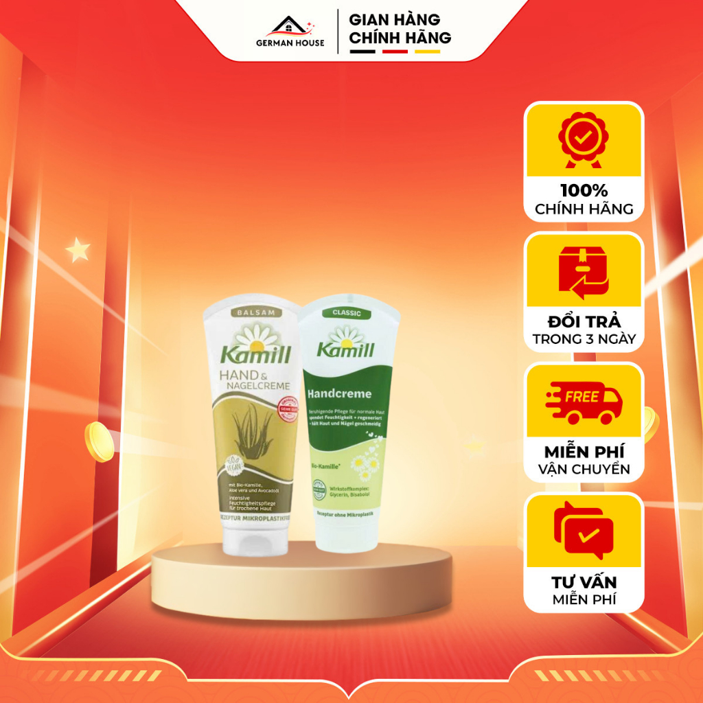 Kem dưỡng tay Kamill Kem dưỡng da tay và móng tay Kamill 100ml & 150ml Lô Hội - Hàng Đức - German Ho