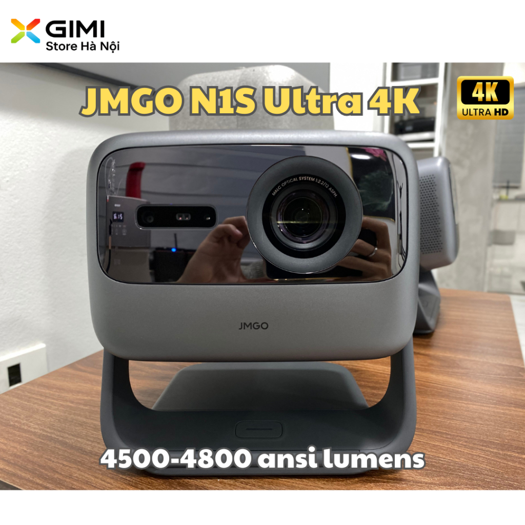 Máy Chiếu JMGO N1S Ultra 4K | Laser 3 Màu | 4800 ANSI Lumens | DLP 4K | Loa Tích Hợp Dynaudio cực ha
