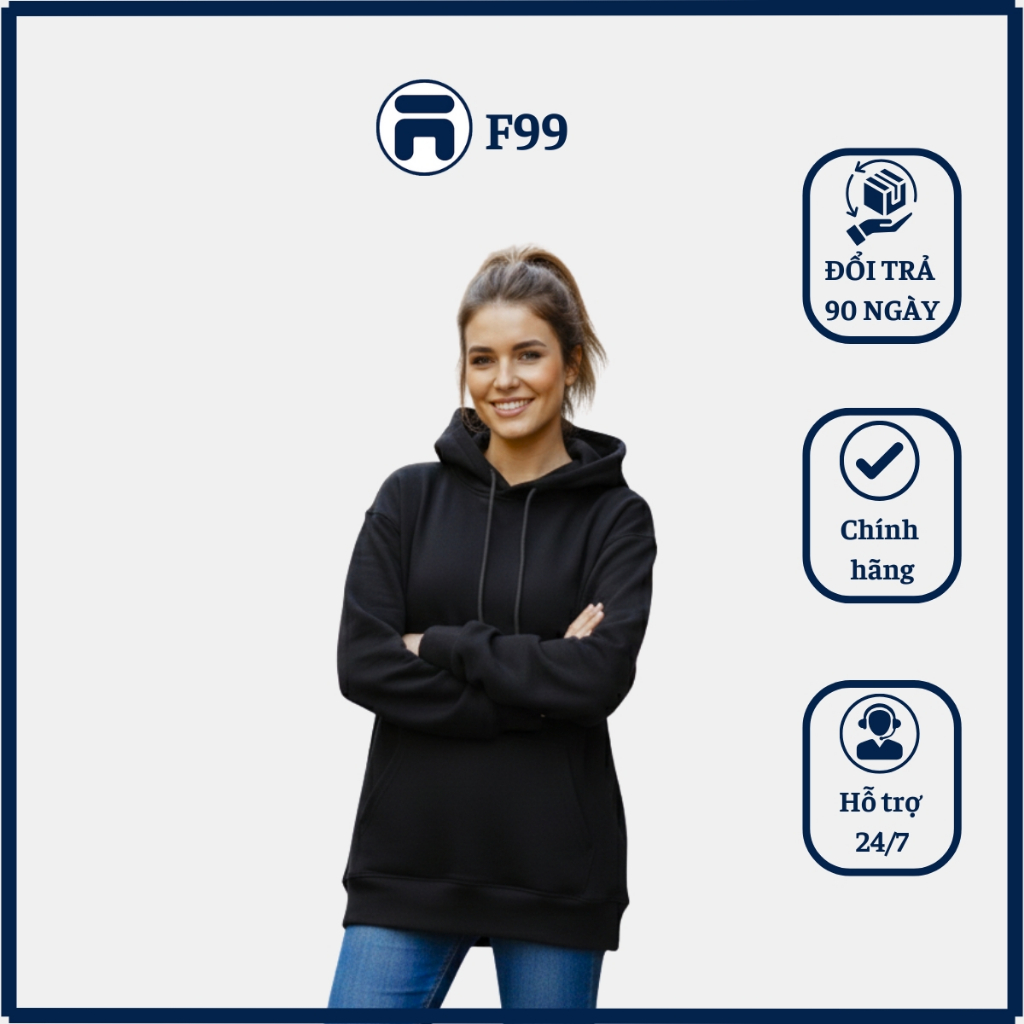 Áo Hoodie trơn Vải nỉ bông HD03