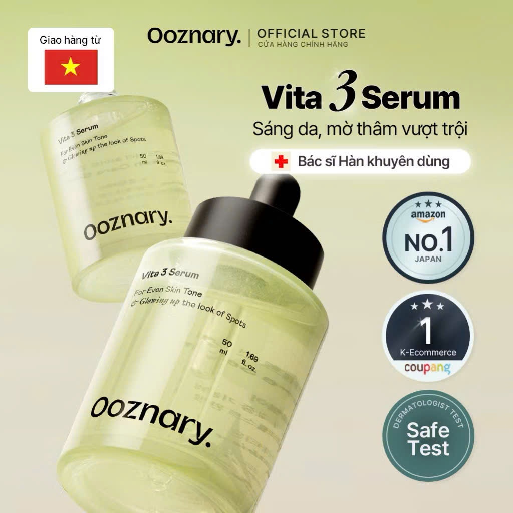 [Pass KOC 99%][Đã Mở Seal] ￼Ooznary Vita3 Serum giúp sáng da mờ thâm, làm dịu da For Blemish Care 50