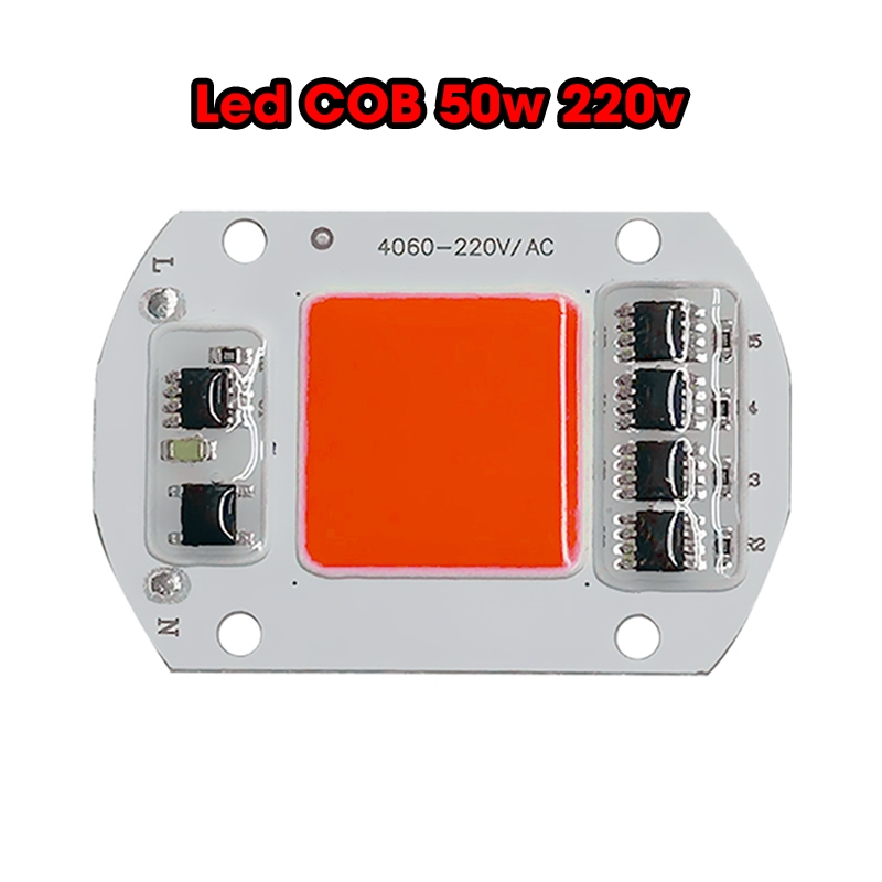 Mắt led cob 50w màu Đỏ | Trắng | Vàng | Xanh lá | Xanh Dương - (Điện 220v)