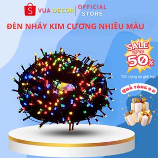 Bộ Đèn Nháy 50M Kim Cương, Dây Led 4 lớp kích thước 50M Trang Trí