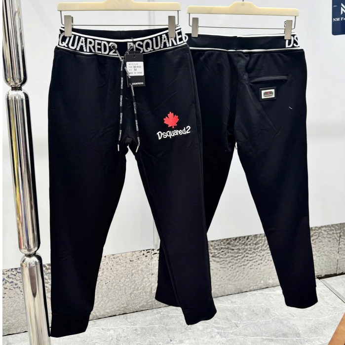 Quần Nỉ nam boy phố Jocgger lá phong đỏ DSQ Dày Dặn_Quần Nỉ 2 da Co Dãn Mặc Thoải Mái