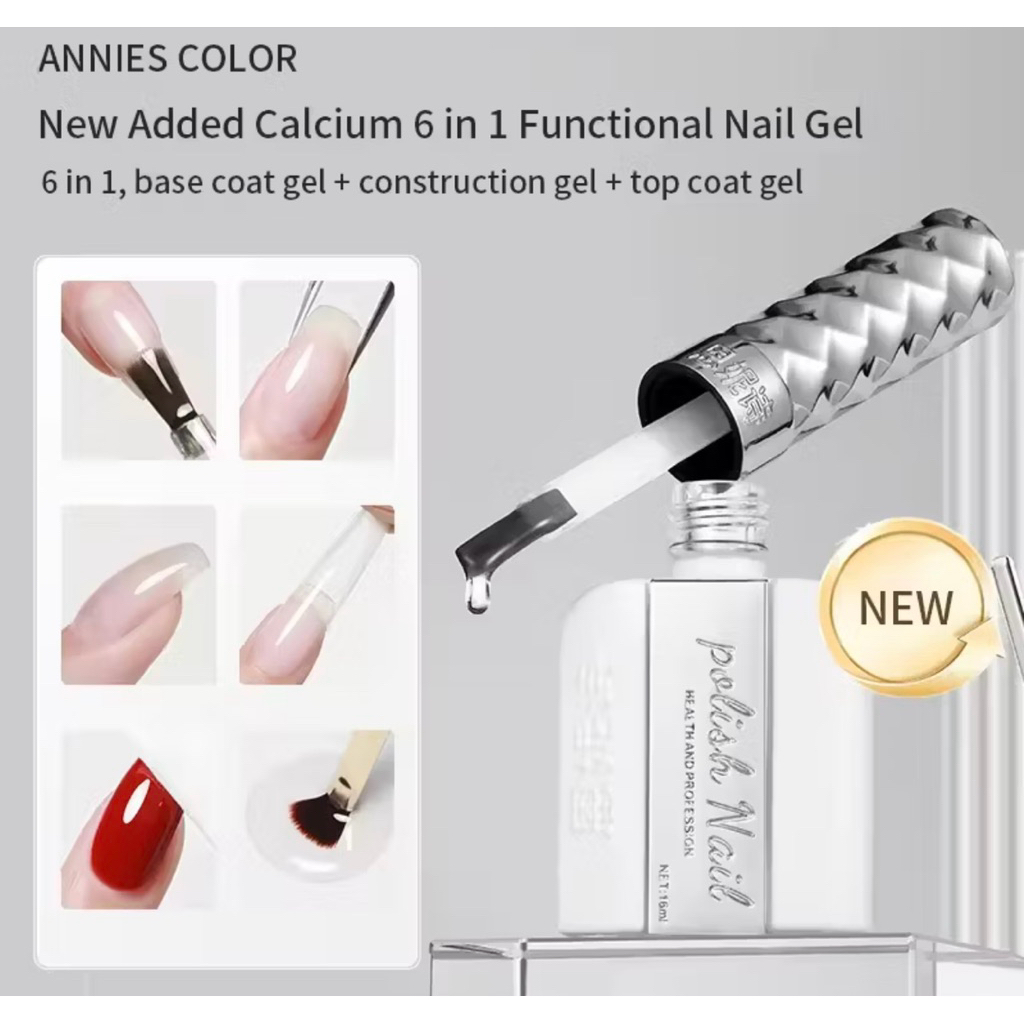 ANNIES Hoàn thiện 6 trong 1 Sơn móng tay đa chức năng 16ml Sơn móng tay cường lựcSơn móng tay Keo dá