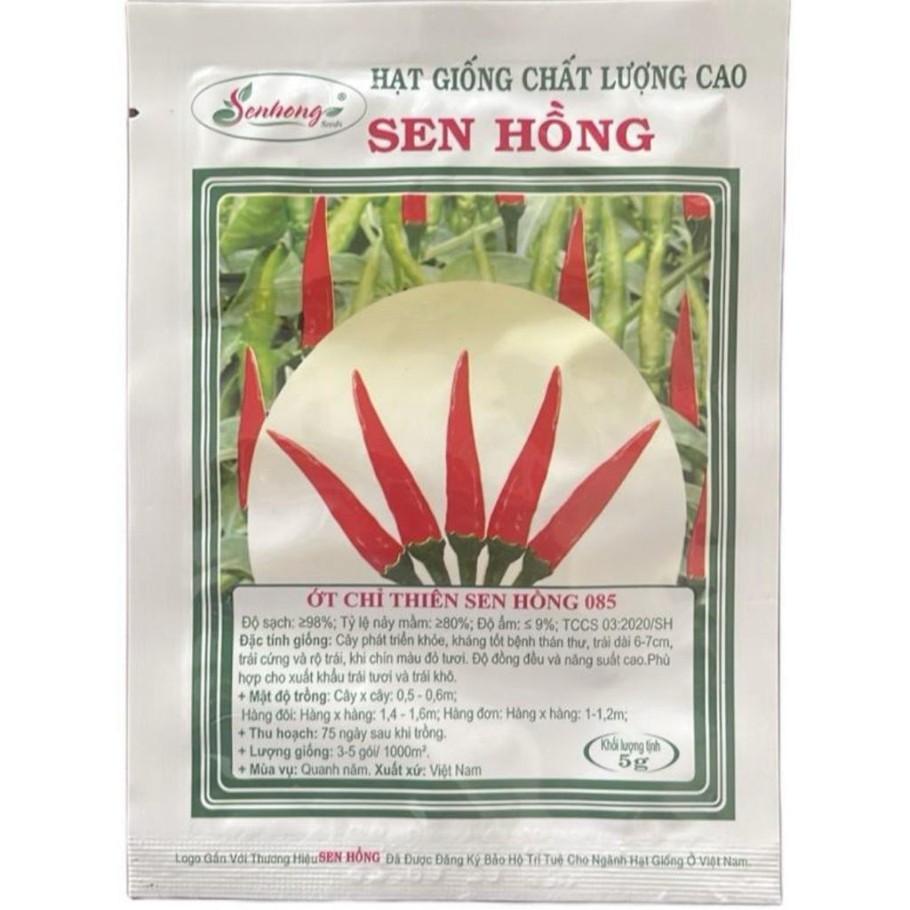 HẠT GIỐNG ỚT CHỈ THIÊN SEN HỒNG 085 _ HẠT GIỐNG SEN HỒNG