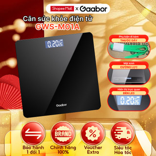  Cân sức khỏe điện tử Gaabor GWS-M01A pin sạc thông minh màn hình LED dây sạc micro USB và thước dây 