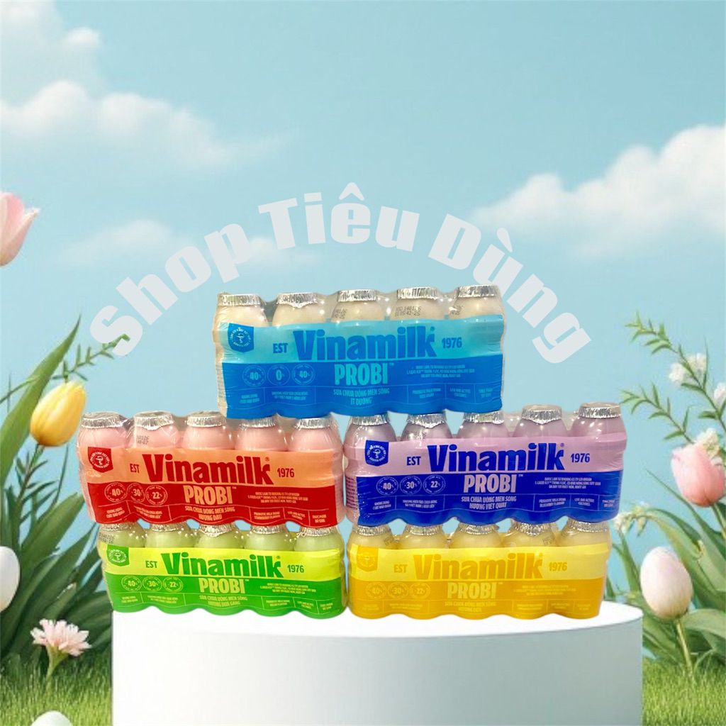 Sữa Chua Uống Vinamilk Probi Combo 5 Lốc 25 Chai X 65Ml
