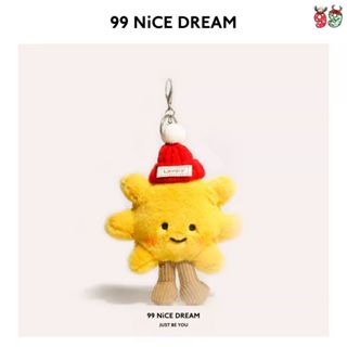 Charm Túi Xách Hoa Hướng Dương Mũ Đỏ, Charm Treo Túi Móc Khóa Bông Dễ Thương, Thú Bông Treo Túi