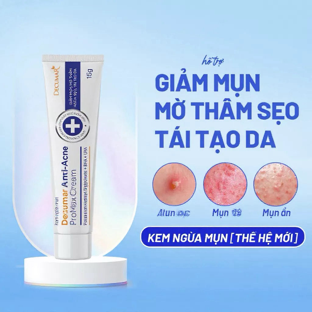 #Pass Kem Chấm Mụn Decumar ProMax Giảm Sưng Viêm, Mờ Thâm Sẹo 15g. Ảnh thật ở cuối 😍