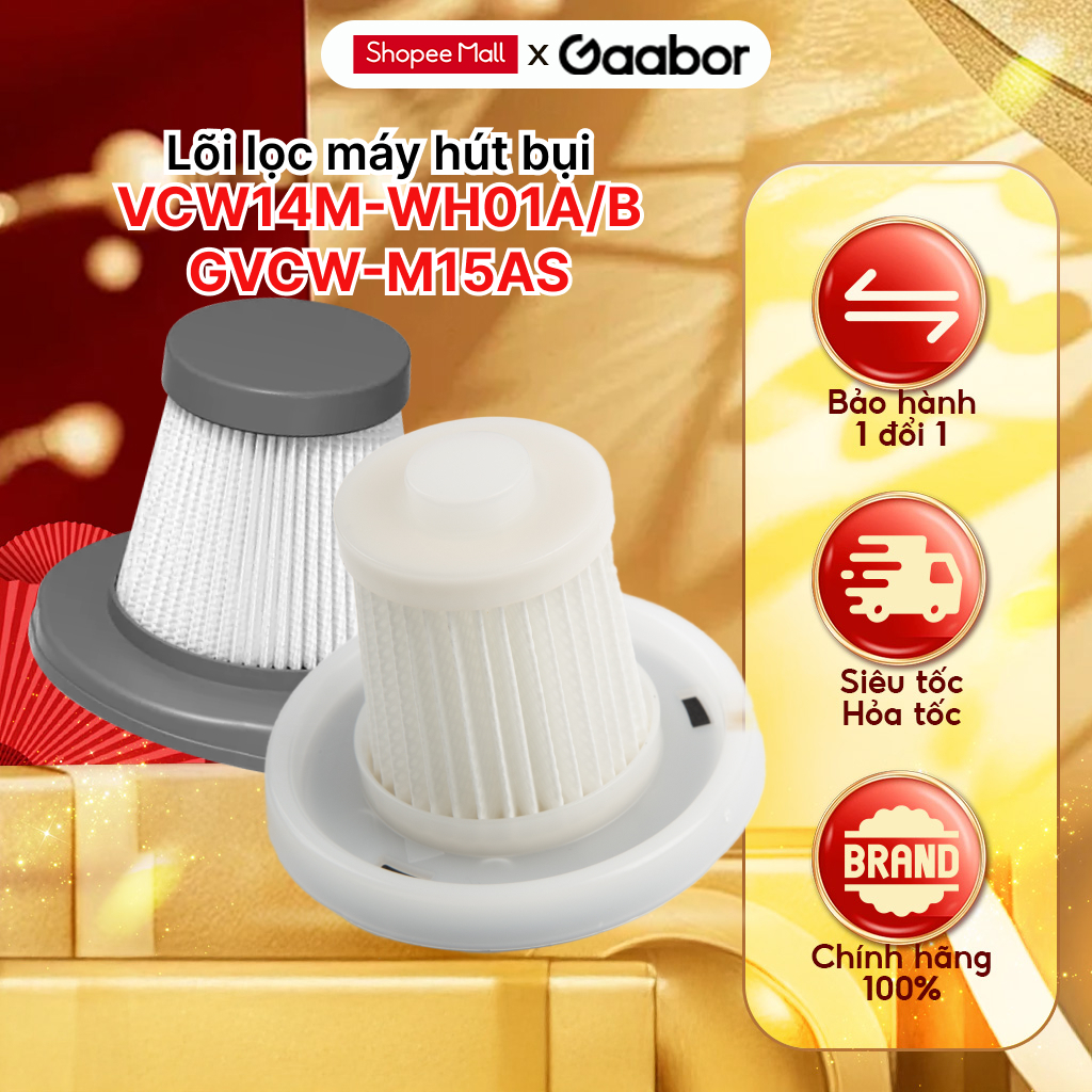 Lõi lọc máy hút bụi thay thế GAABOR VCW14M-WH01A / VCW14M-WH01B - Hàng chính hãng
