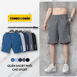[Combo 3 Quần] Quân Short Nam Thể Thao Phong Cách Trẻ Trung, Chất Vải Trơn Thoáng Mát