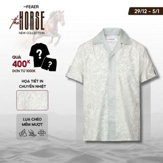  Áo Sơ Mi Nam INK Lụa Chéo Cao Cấp Tay Ngắn Hè Nhẹ Mát Họa Tiết Mực Loang In Chuyển Nhiệt Hiện Đại Không Bong - FEAER 