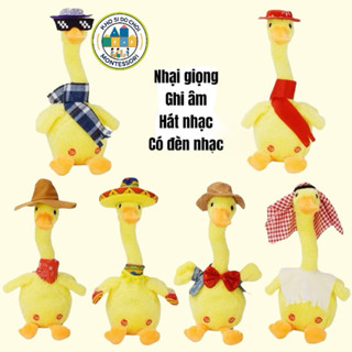  Đồ Chơi Vịt Nhồi Bông Biết Nói Nhảy Múa Nhại Giọng Hát Tiếng Việt Pin Sạc Tương tác cho Bé 