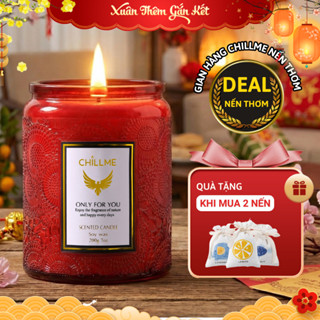  Nến thơm phòng tinh dầu chillme cao cấp quà tặng organic không khói dễ ngủ trang trí - LXR 