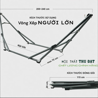 [SIÊU RẺ] Võng xếp Người Lớn nằm, dá võng xếp gọn phi sắt 32