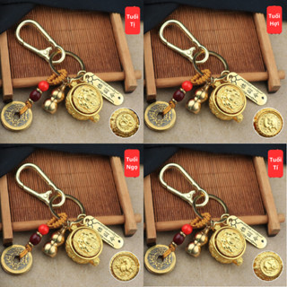 Móc Khóa 12 Con Giáp Phong Thủy Bát Tụ Bảo ( Tặng Kèm Chu Sa )