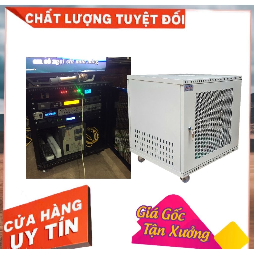 Tủ mạng 10u, rack 10u sâu 500, ( hàng đẹp dày chắc loại 1 ) cho mạng, âm thanh và camera