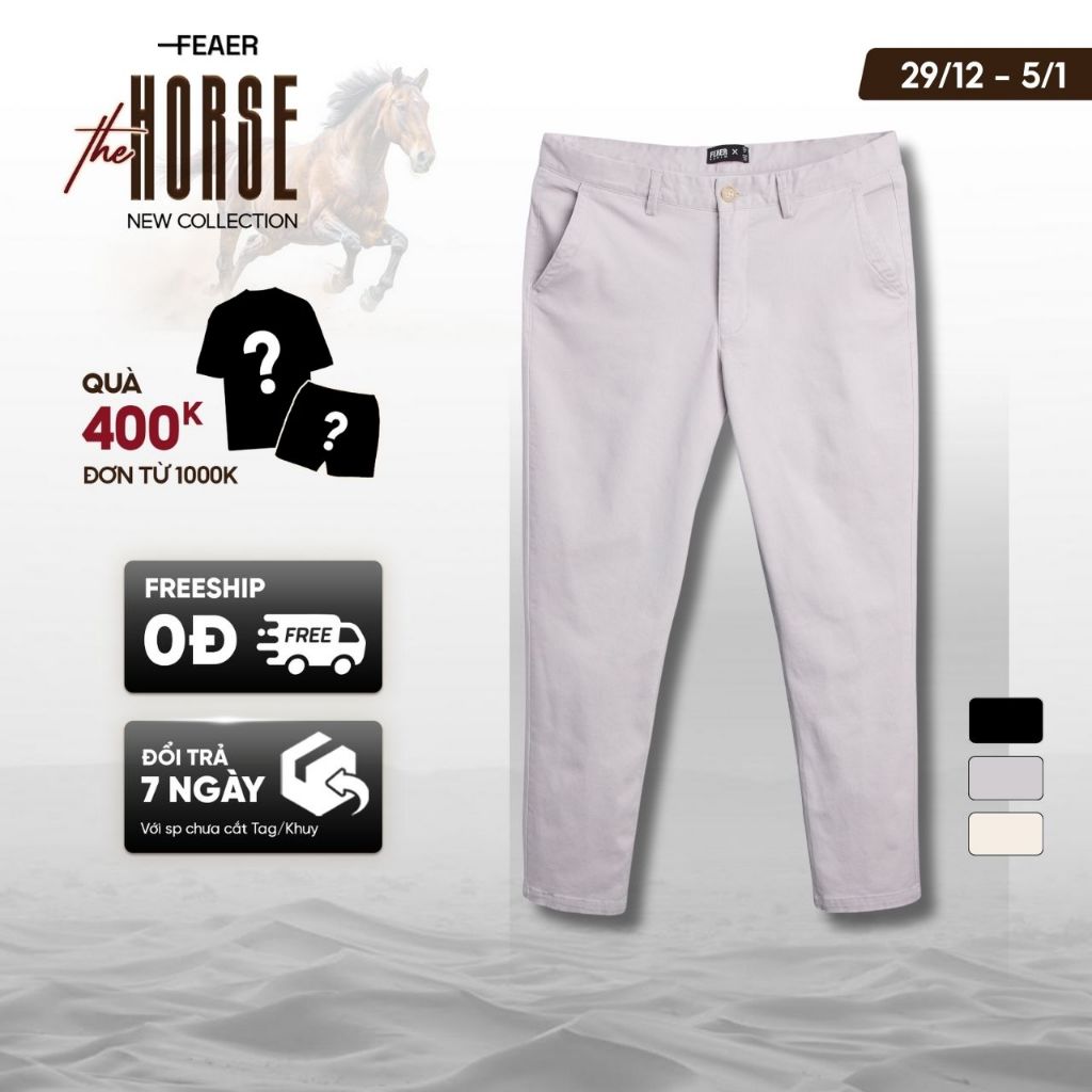 [GIÁ CỰC TỐT]  Quần Kaki Chino Old Money năng động, trẻ trung - FEAER