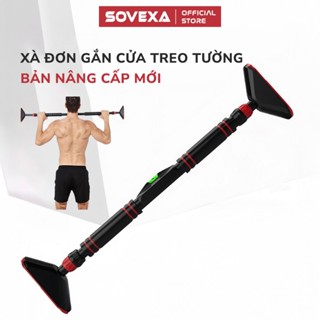 Thanh Xà Đơn Treo Tường Gắn Cửa SOVEXA Xà Đơn Gắn Cửa Tập Gym Tại Nhà Có Chốt Chống Xoay 60-130cm