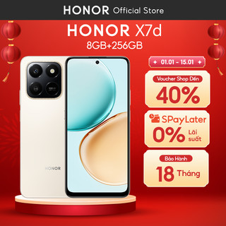  Điện Thoại HONOR X7d 8GB+256GB | Pin 6500mAh | Camera 108MP | Bảo hành 18 Tháng 