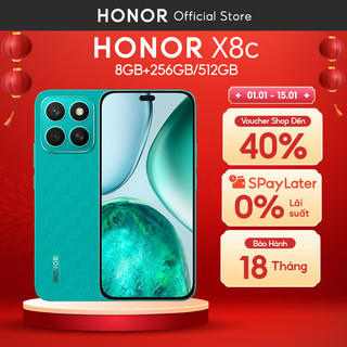  Điện thoại Honor X8c 8GB + 256 512GB | Camera 108MP| Kháng bụi và nước| Snapdragon 685 | Pin 5000mAh | BH 18 Tháng 
